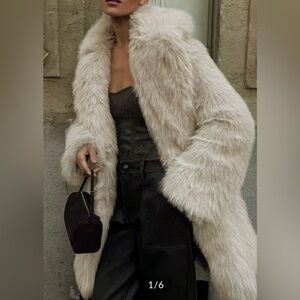 Commense Cream Faux Fur Teddy Coat